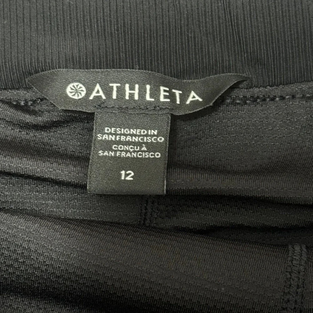 Athleta Women's Black Everyday Woven Skort Skirt Sz 12 A-Line Casual Athleisure